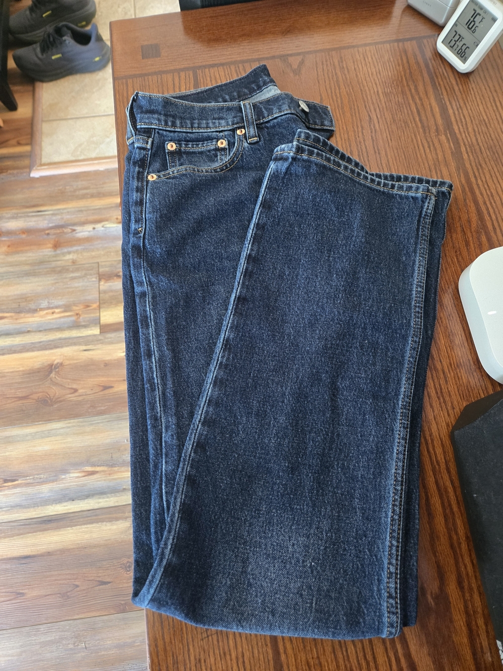 GAP 90s Straight High Rise Women's Dark Indigo Straight-Leg Jeans